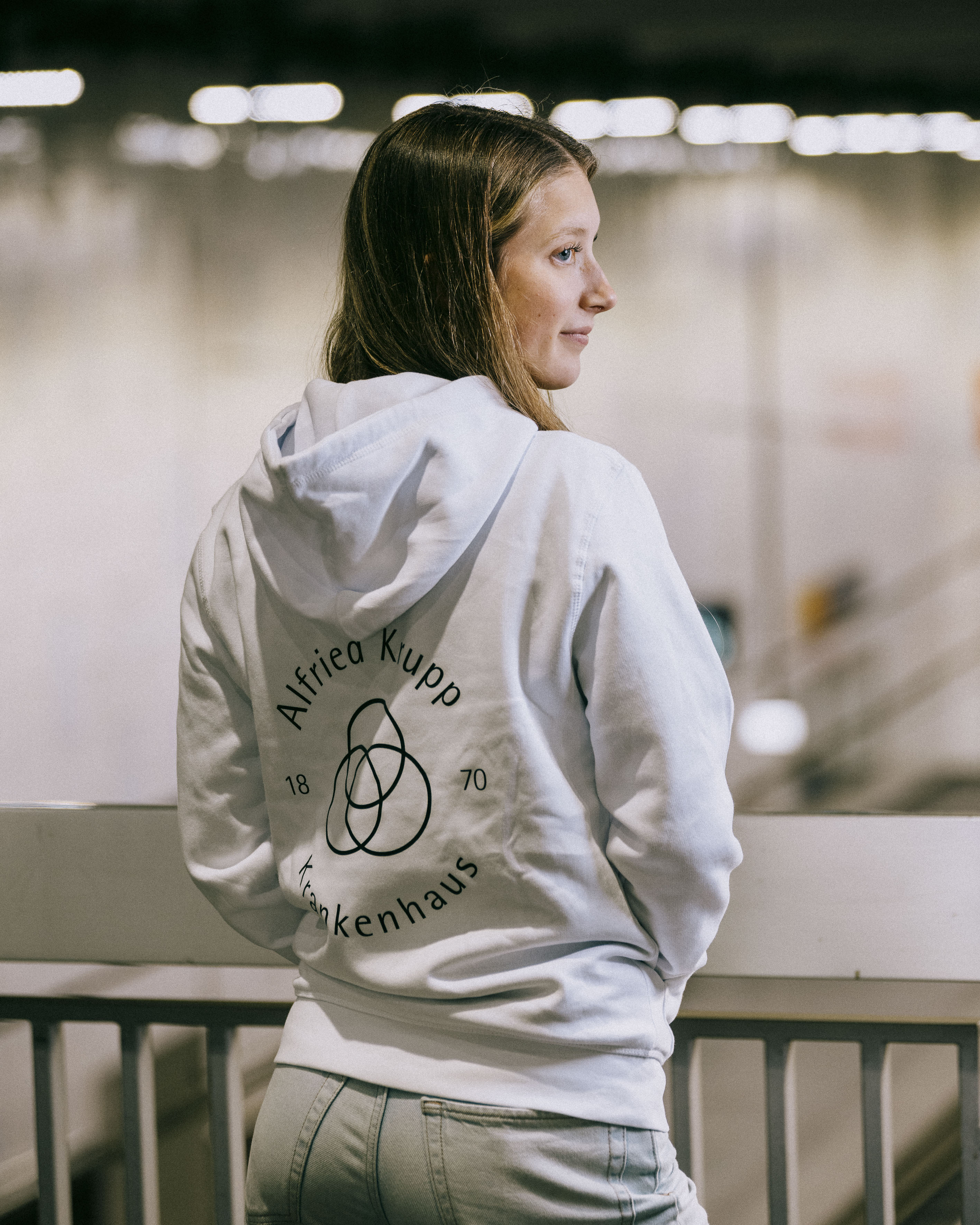Hoodie College weiß