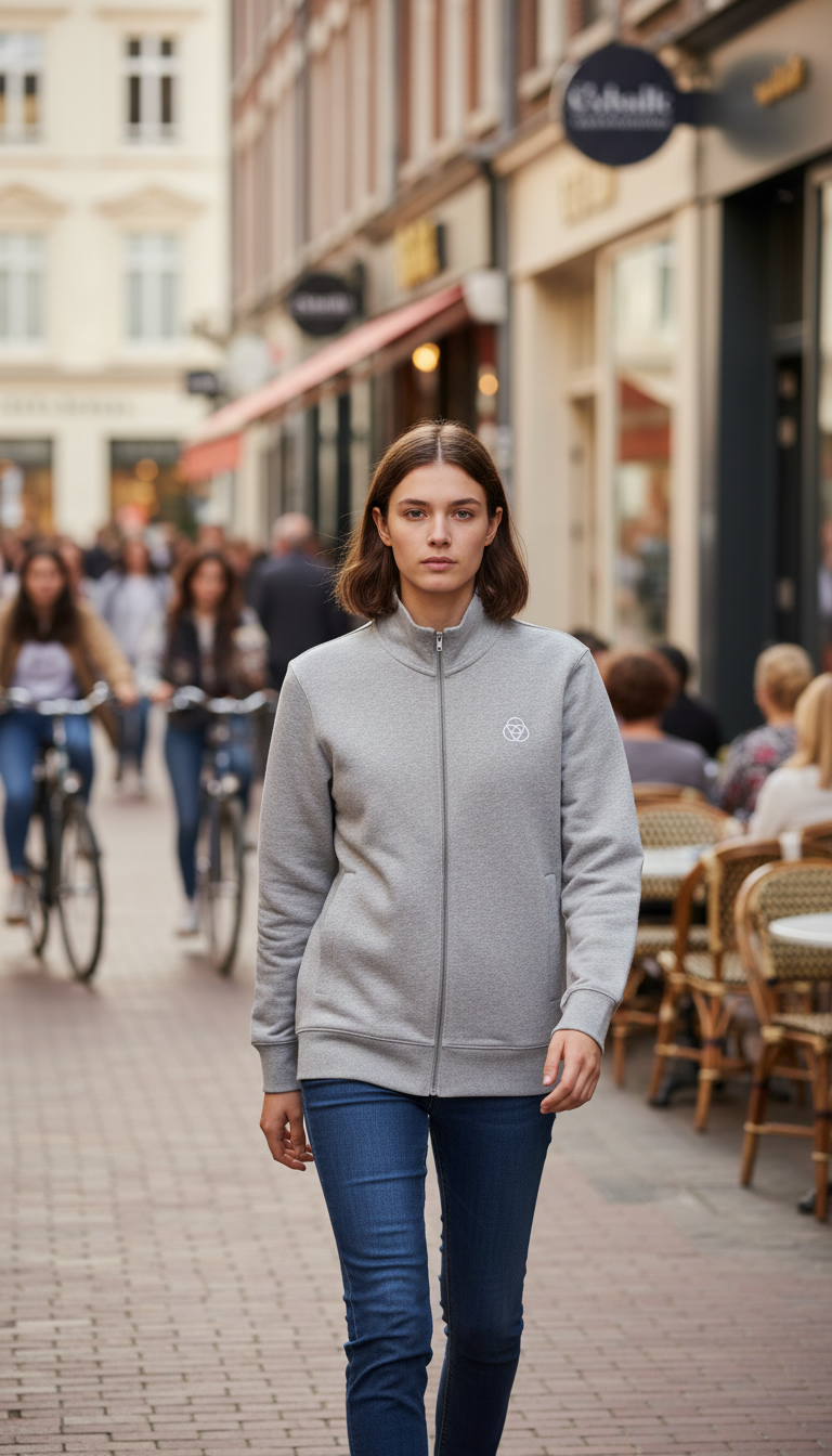 Sweatjacke grau
